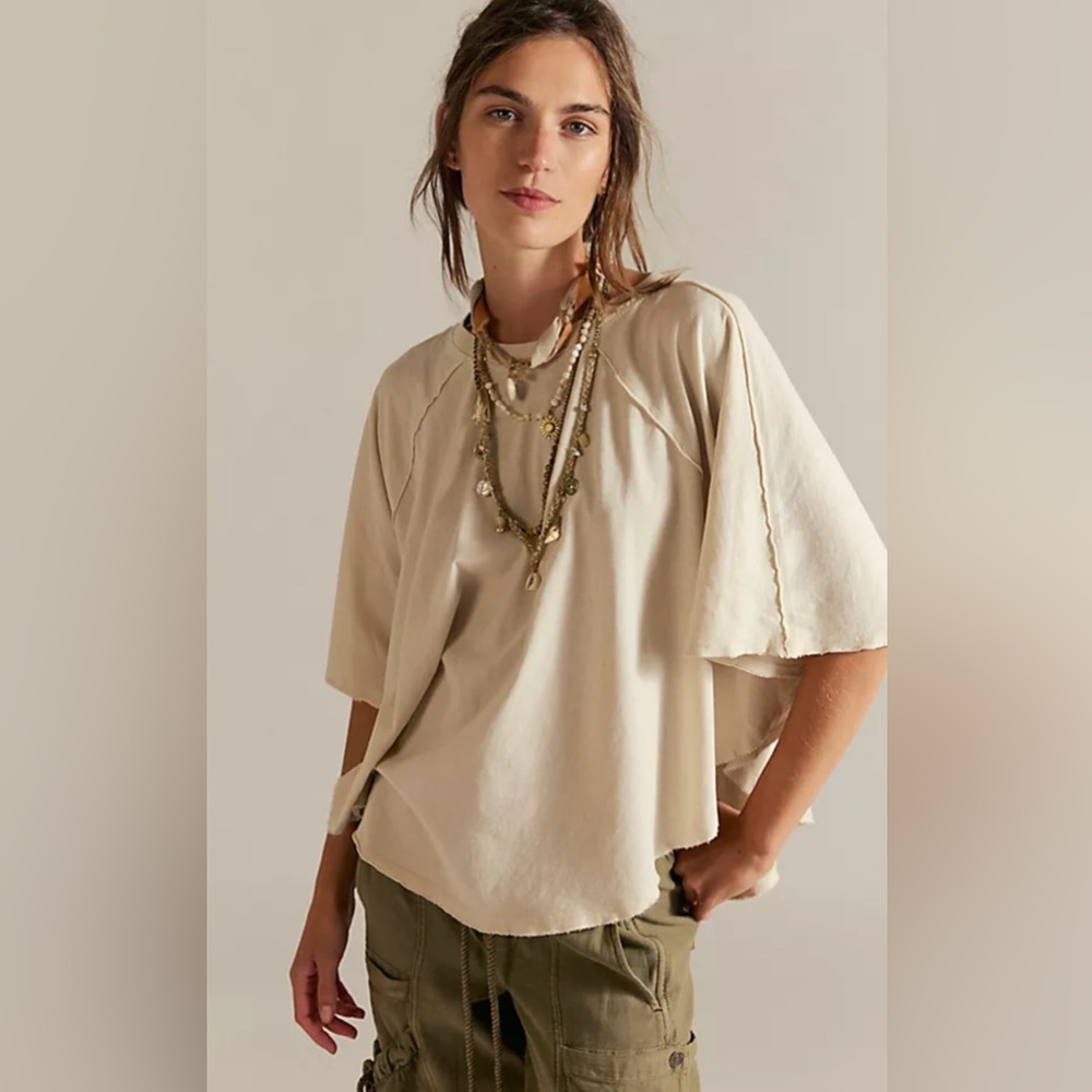 Free People Dakota Tee, LARGE NWOT - Picture 2 of 6